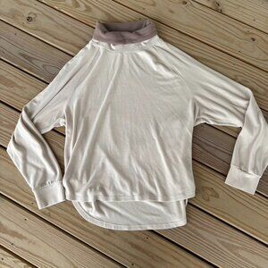 Varley Cowl Tunnel Neck sweatshirt Tunic Ivory Cream XL